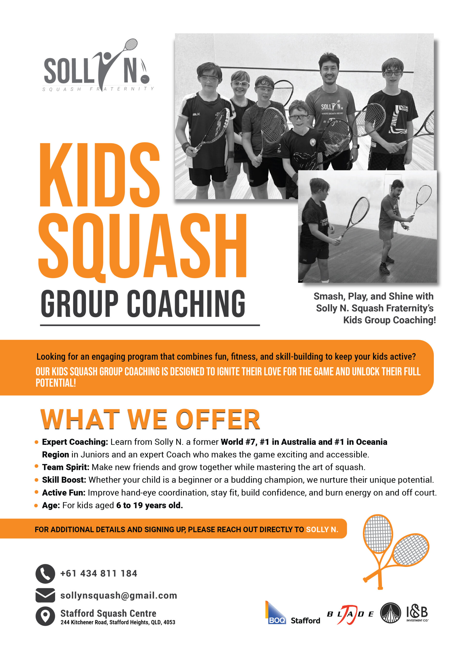 Group squash coaching
