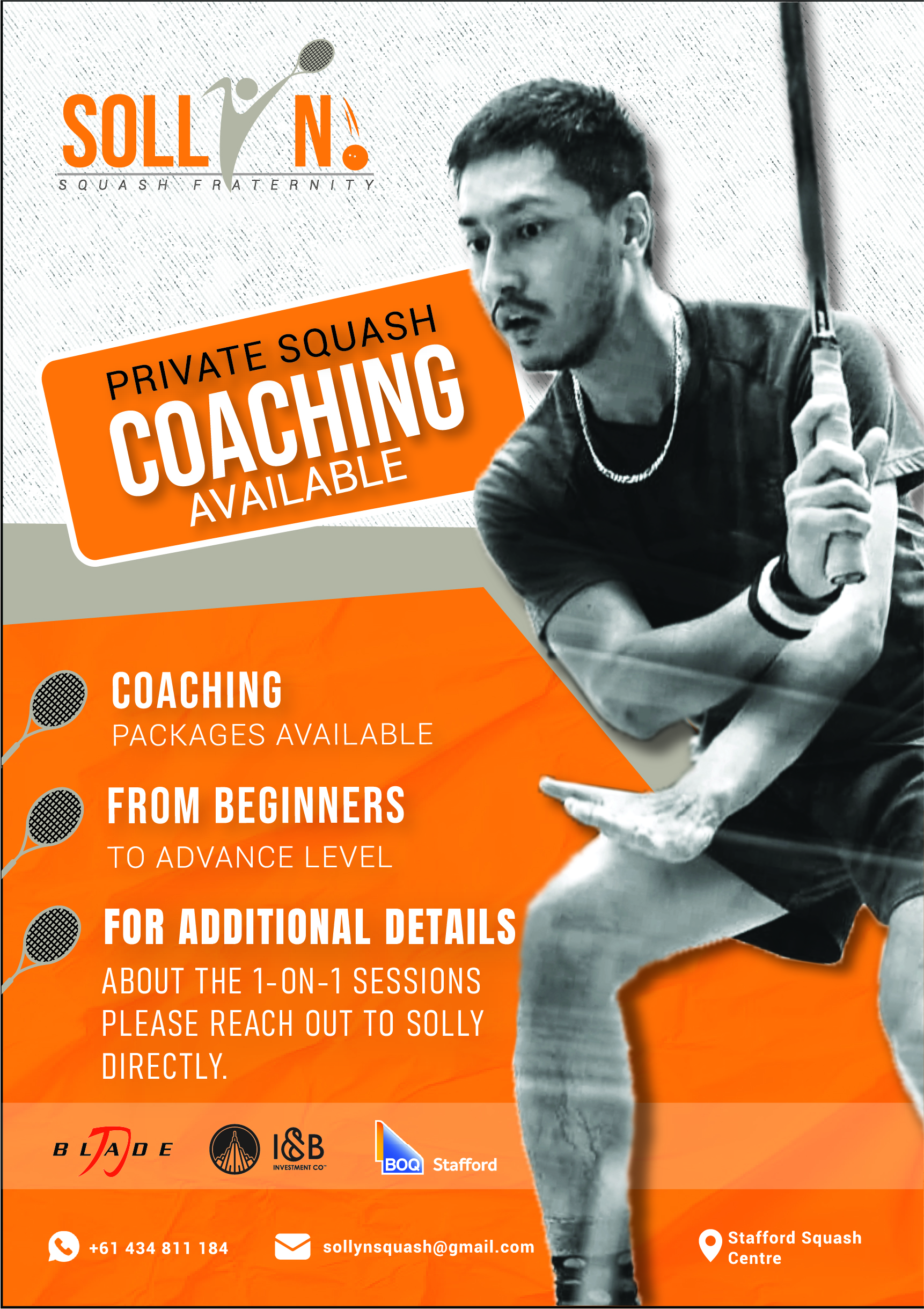 Solly private squash lesssons