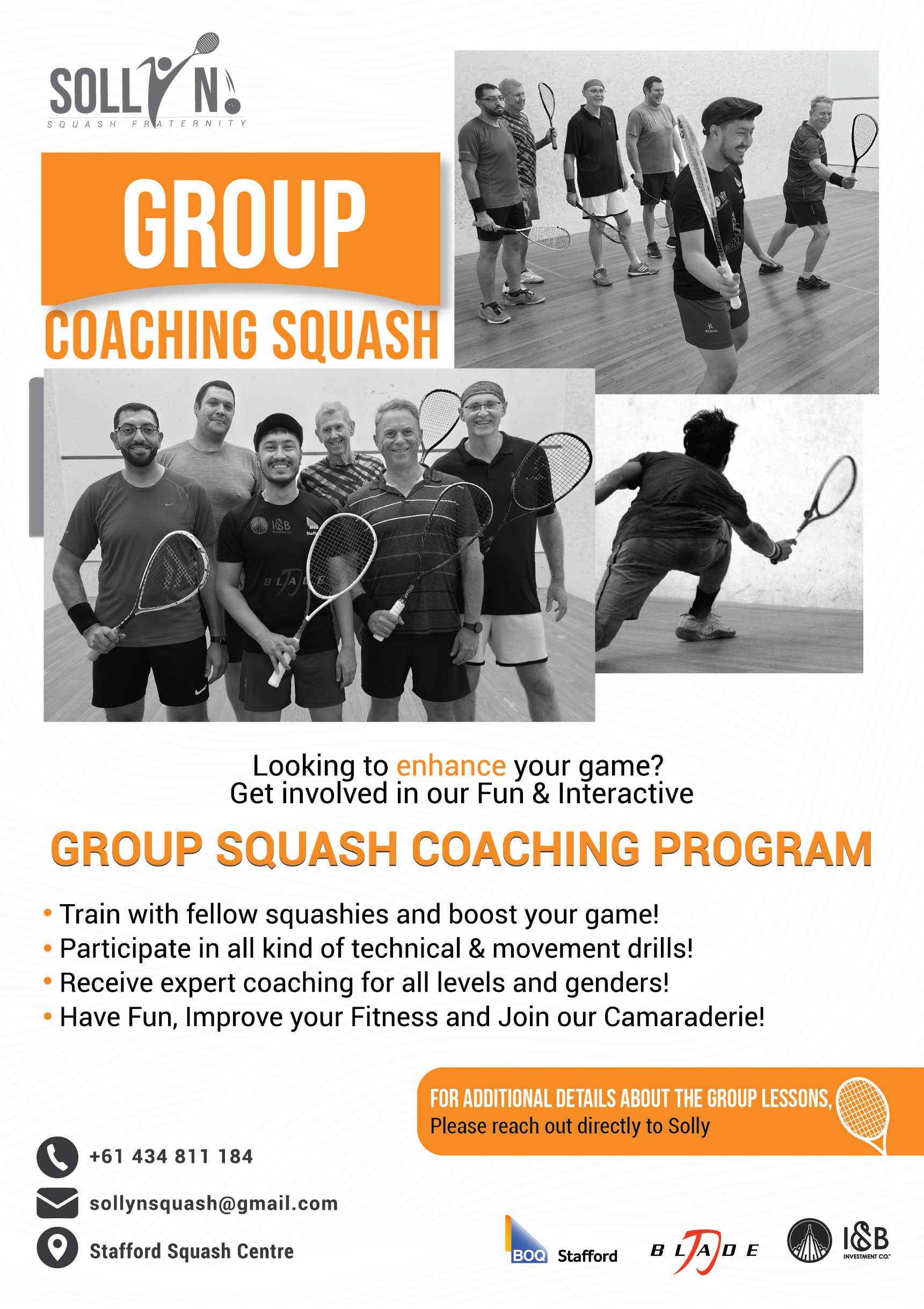 Group squash coaching